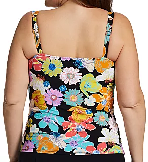 Plus Size Rising Sun Underwire Tankini Swim Top