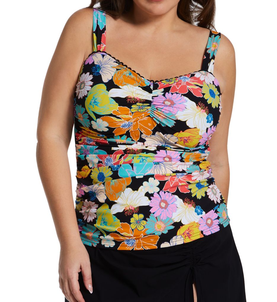 Plus Size Rising Sun Underwire Tankini Swim Top