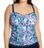 Profile by Gottex Plus Size Snake Charm Tankini Swim Top S1W18 - Image 1