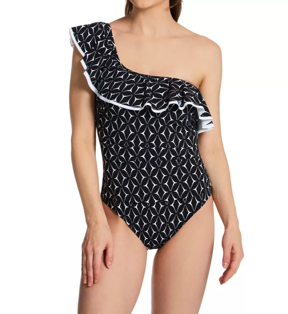 Profile by Gottex Supreme One Shoulder Ruffle One Piece Swimsuit S2061