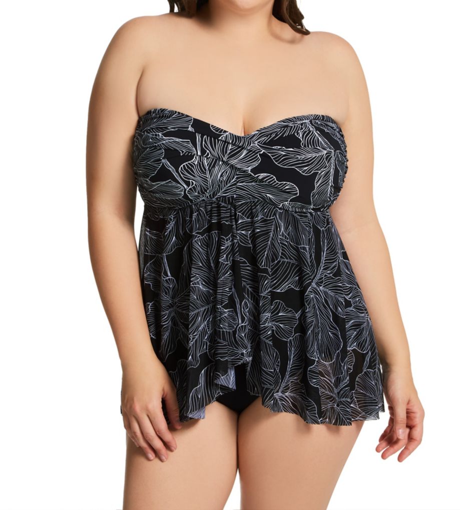 Plus Size Soiree Bandeau Swim Dress