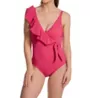 Profile by Gottex Tutti Frutti V Neck Ruffle Shoulder 1 Pc Swimsuit TF2132 - Image 1