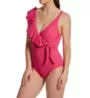 Profile by Gottex Tutti Frutti V Neck Ruffle Shoulder 1 Pc Swimsuit TF2132