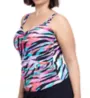 Profile by Gottex Plus Wild Parade D Cup Underwire Tankini Swim Top WP1W18 - Image 1