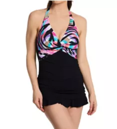 Wild Parade Halter Swim Dress One Piece Multi 6