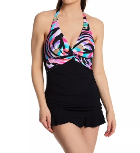 Profile by Gottex Wild Parade Halter Swim Dress One Piece WP2001