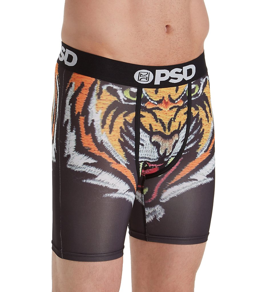 PSD Underwear 21710005 Souvenir Tiger Face Boxer Briefs (Black)