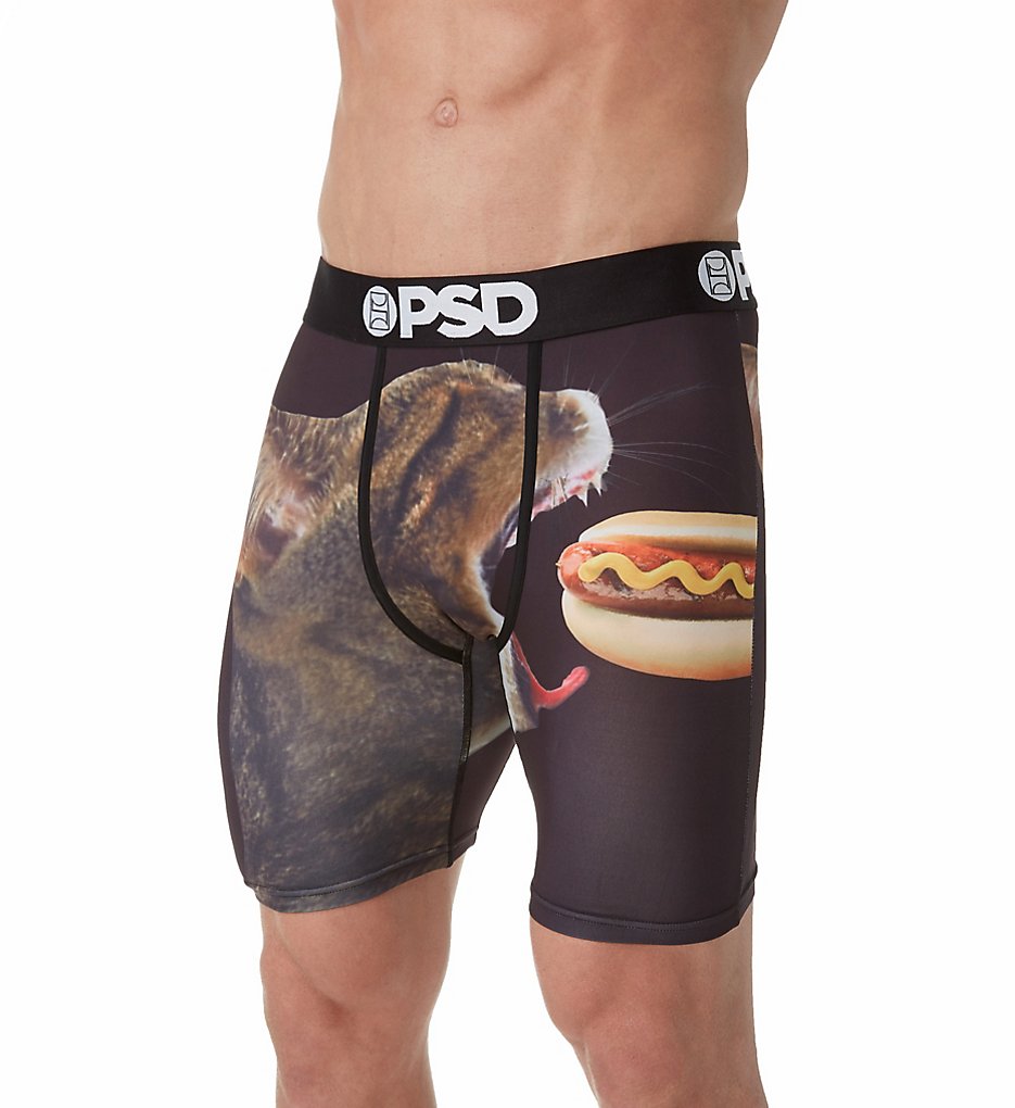 PSD Underwear 71421016 Cat Dog Boxer Briefs (Black/Pink)