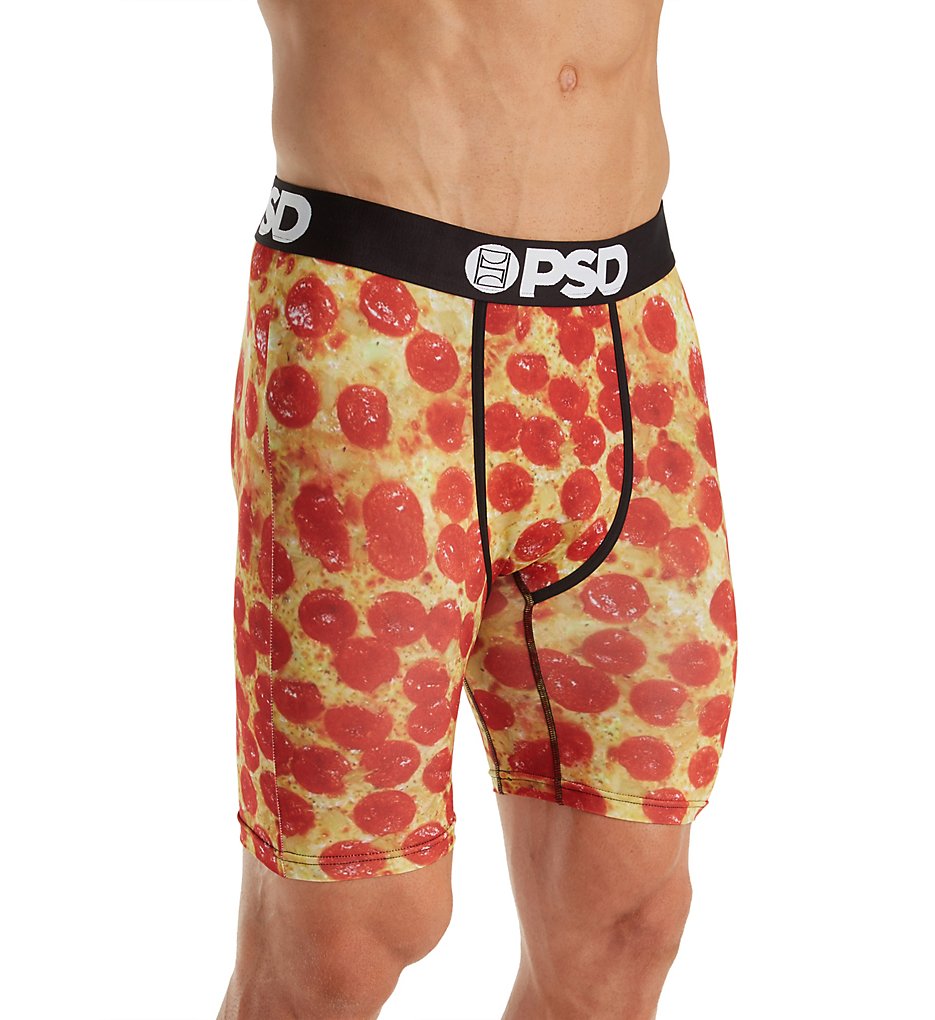 PSD Underwear 71421018 Pizza Boxer Briefs (Red/Yellow)