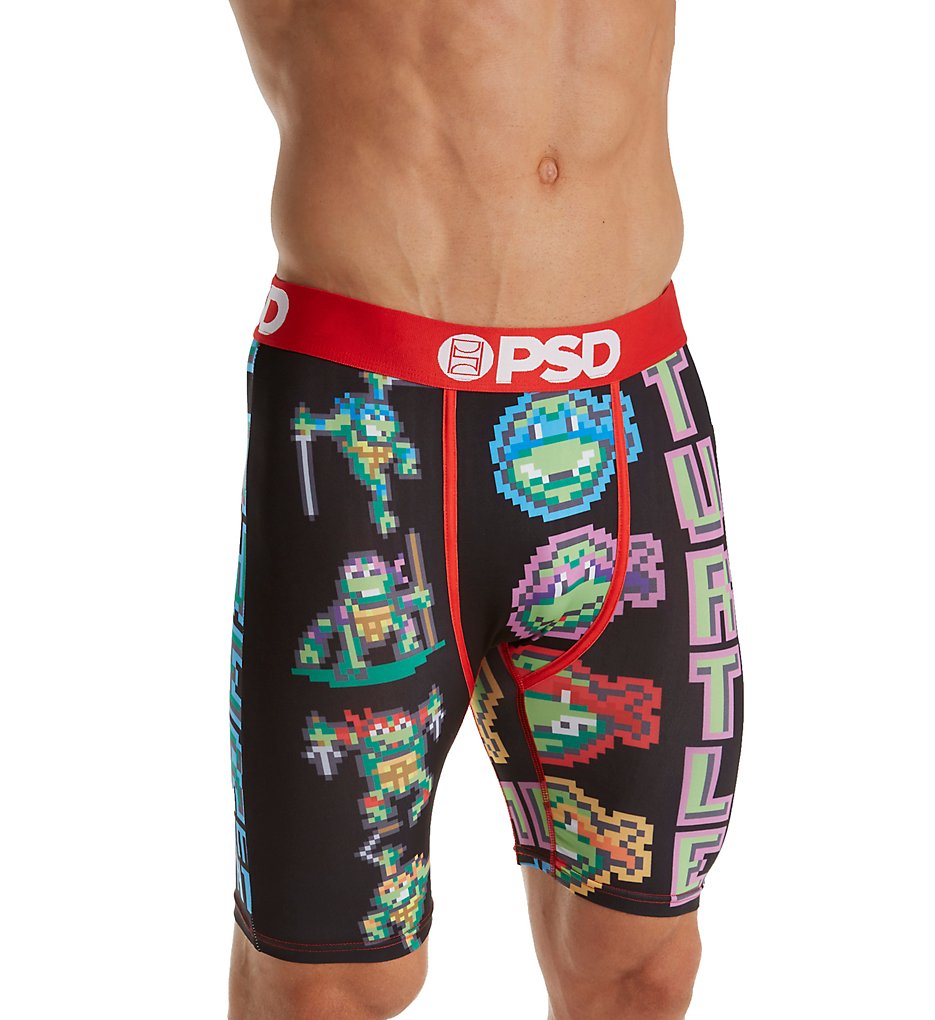 PSD Underwear 91171022 Pixel Ninja Turtles Boxer Briefs (Black)