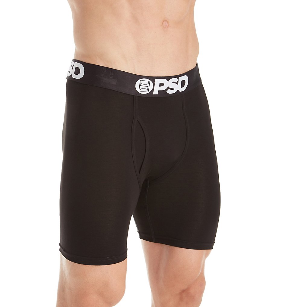 PSD Underwear 91171024 Modal Solid Boxer Briefs (Black)