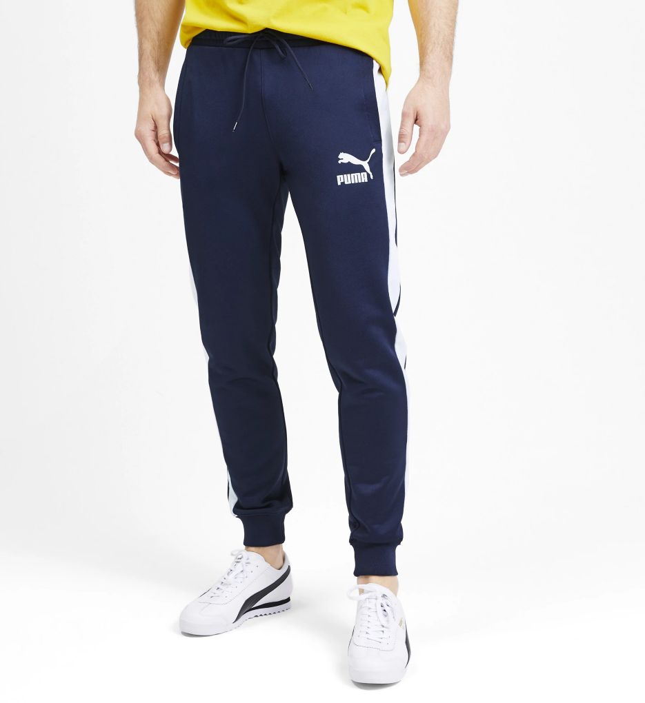 puma t7 joggers in black