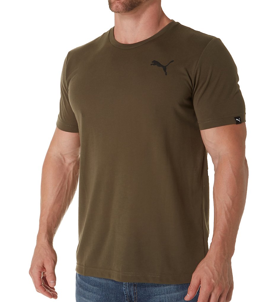 Puma 838384 Sportstyle Active Crew Neck T-Shirt (Olive Night)