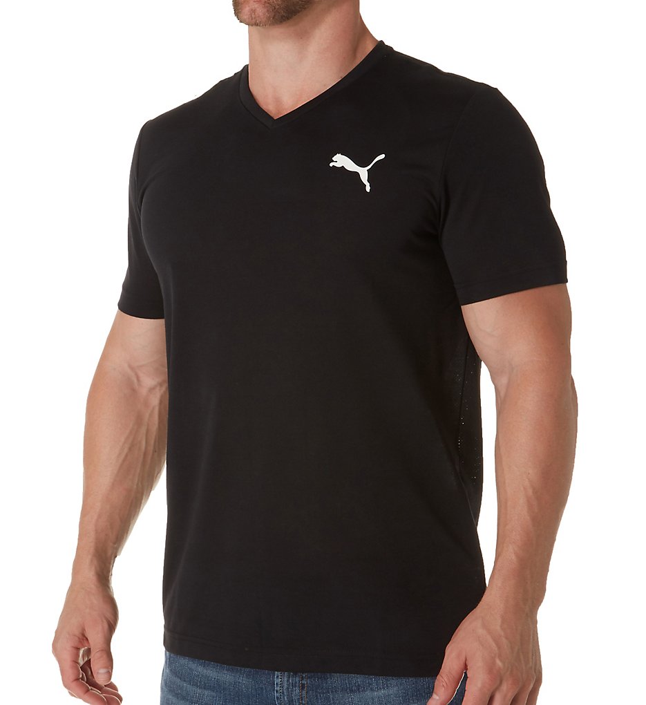 Puma 839120 Sportstyle Active V-Neck T-Shirt (Puma Black)