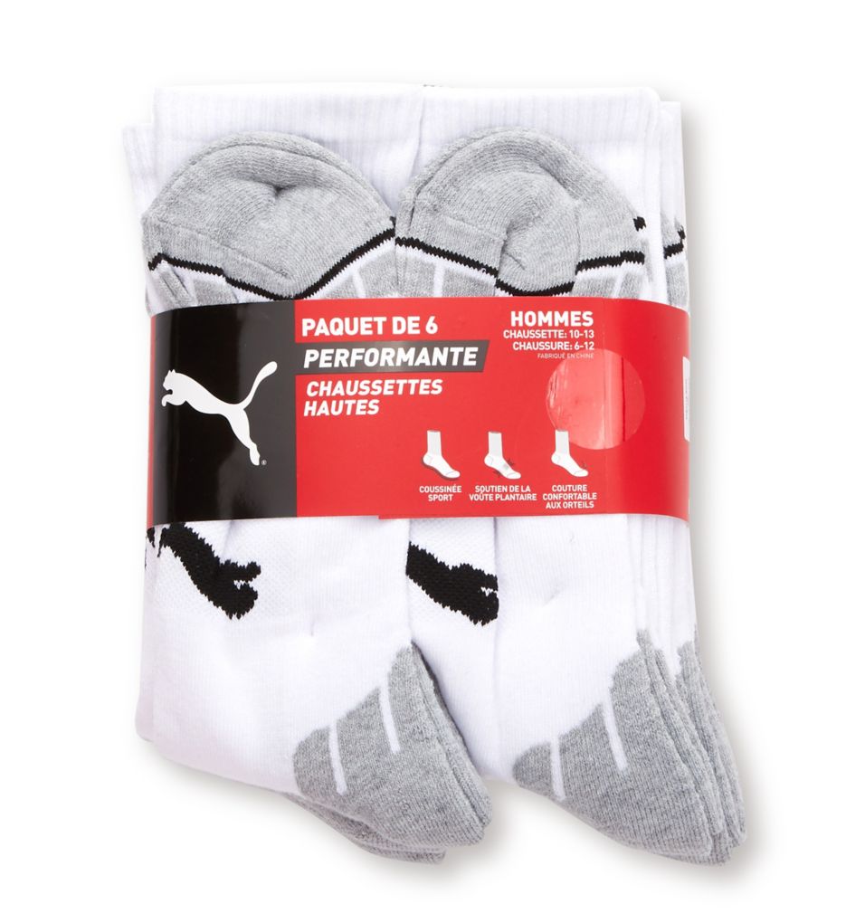 Athletic Terry Crew Socks - 6 Pack-fs