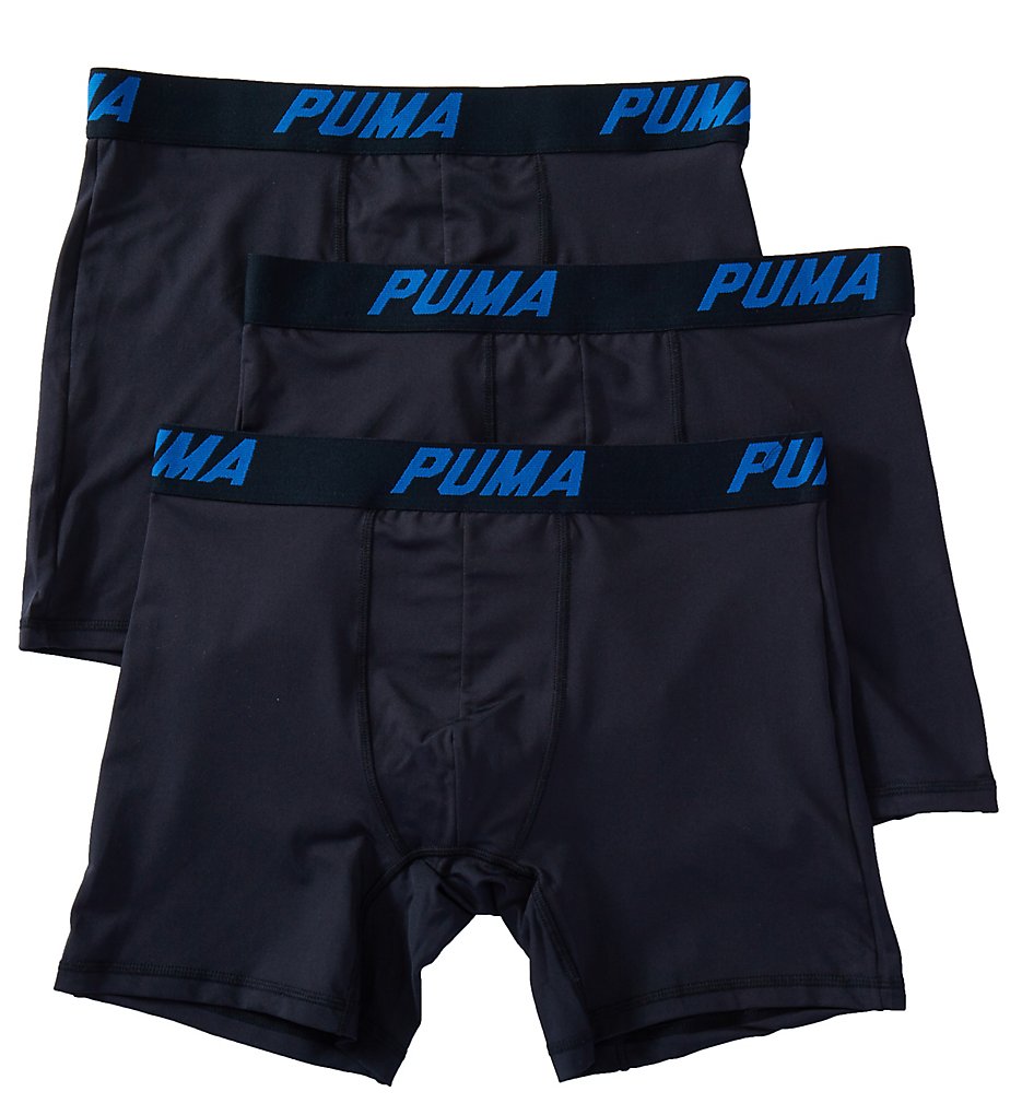 Puma PMTBB Core Tech Performance Boxer Briefs - 3 Pack (Black/Blue)