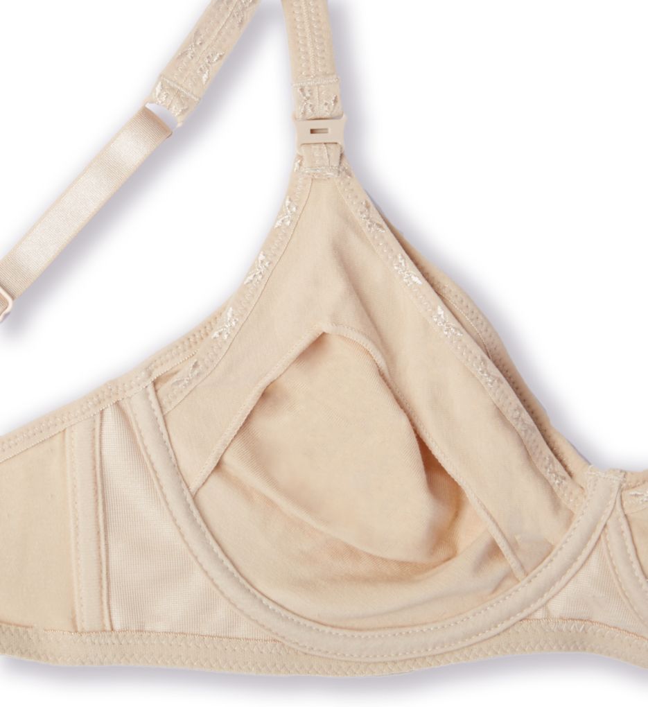 Molded Cotton Blend Nursing Bra-cs2