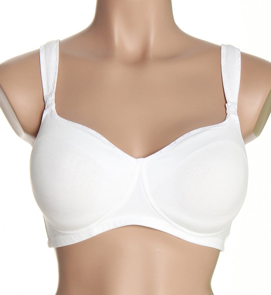 Molded Cotton Blend Nursing Bra-fs