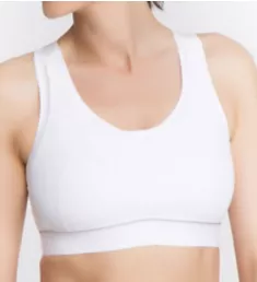 La Leche High Impact Wire Free Nursing Sports Bra White S