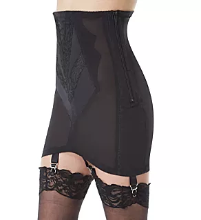 High Waist Open Bottom Girdle with Zipper Black M