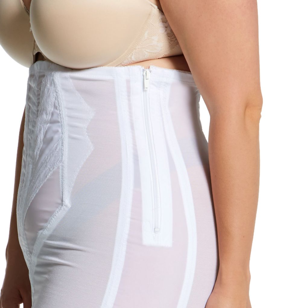 Rago Plus High Waist Open Bottom Girdle with Zipper Black 5X  - Image 3