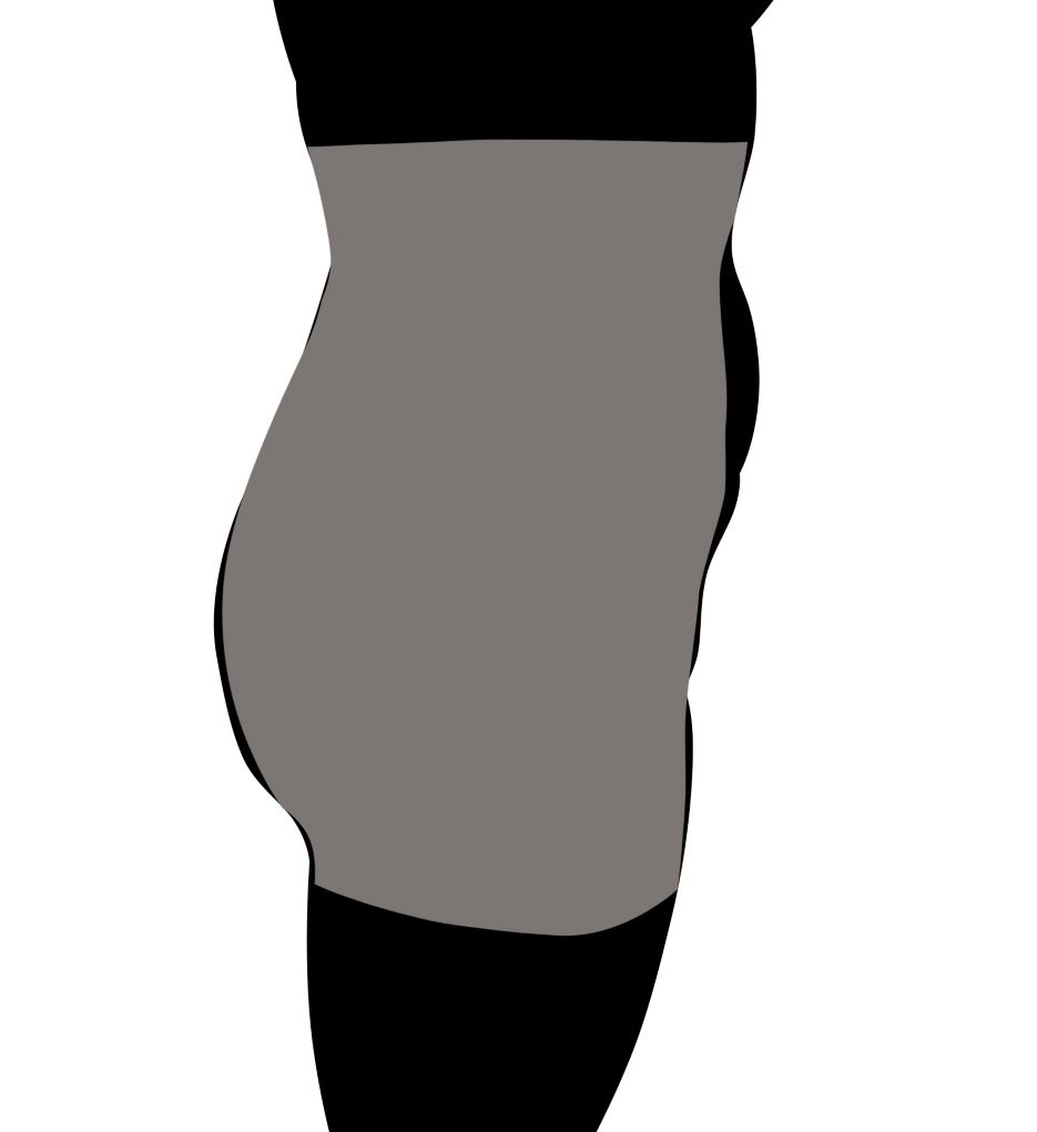 Rago Plus High Waist Open Bottom Girdle with Zipper Black 6X  - Image 5