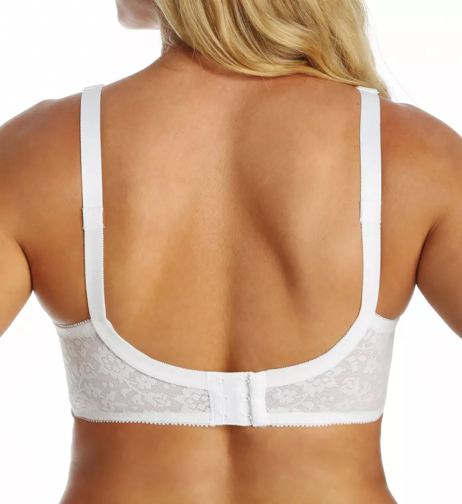 Lacette Satin and Lace Wireless Support Bra White 34B