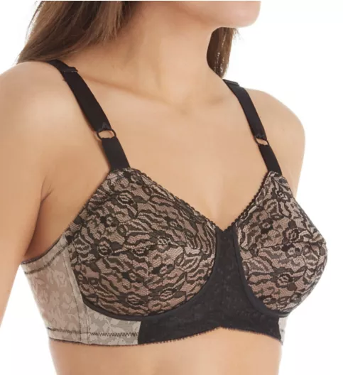 Rago Lacette Satin and Lace Wireless Support Bra 2101