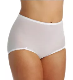 Power Lites Sheer Shaping V Leg Brief Panty White S