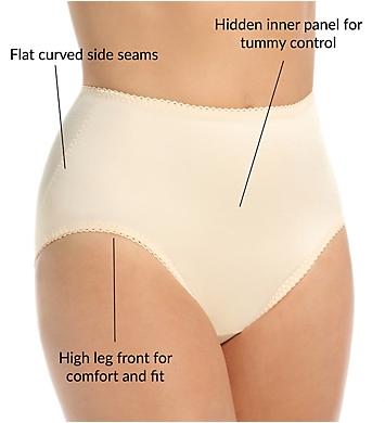 Rago Womens V Leg Extra Firm Control Brief Panty 