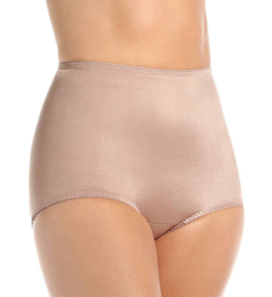 Women's Warner's 5638 No Pinching No Problems Micro V Hipster Panty (Mocha  L) 