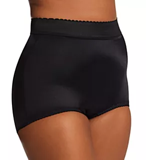 Plus High Waist Light Shaping Brief Panty Black 3X