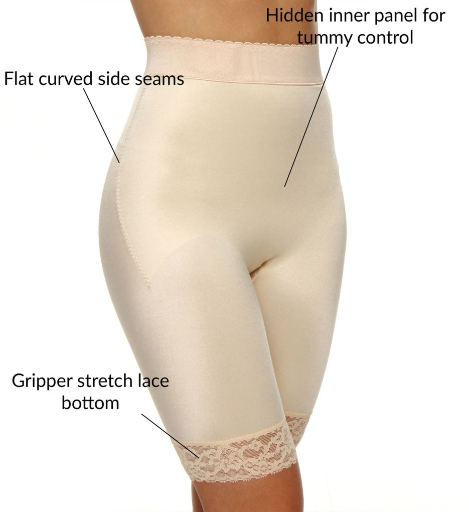 Rago Women's Extra Firm Zippered High Waist Long Leg Shaper