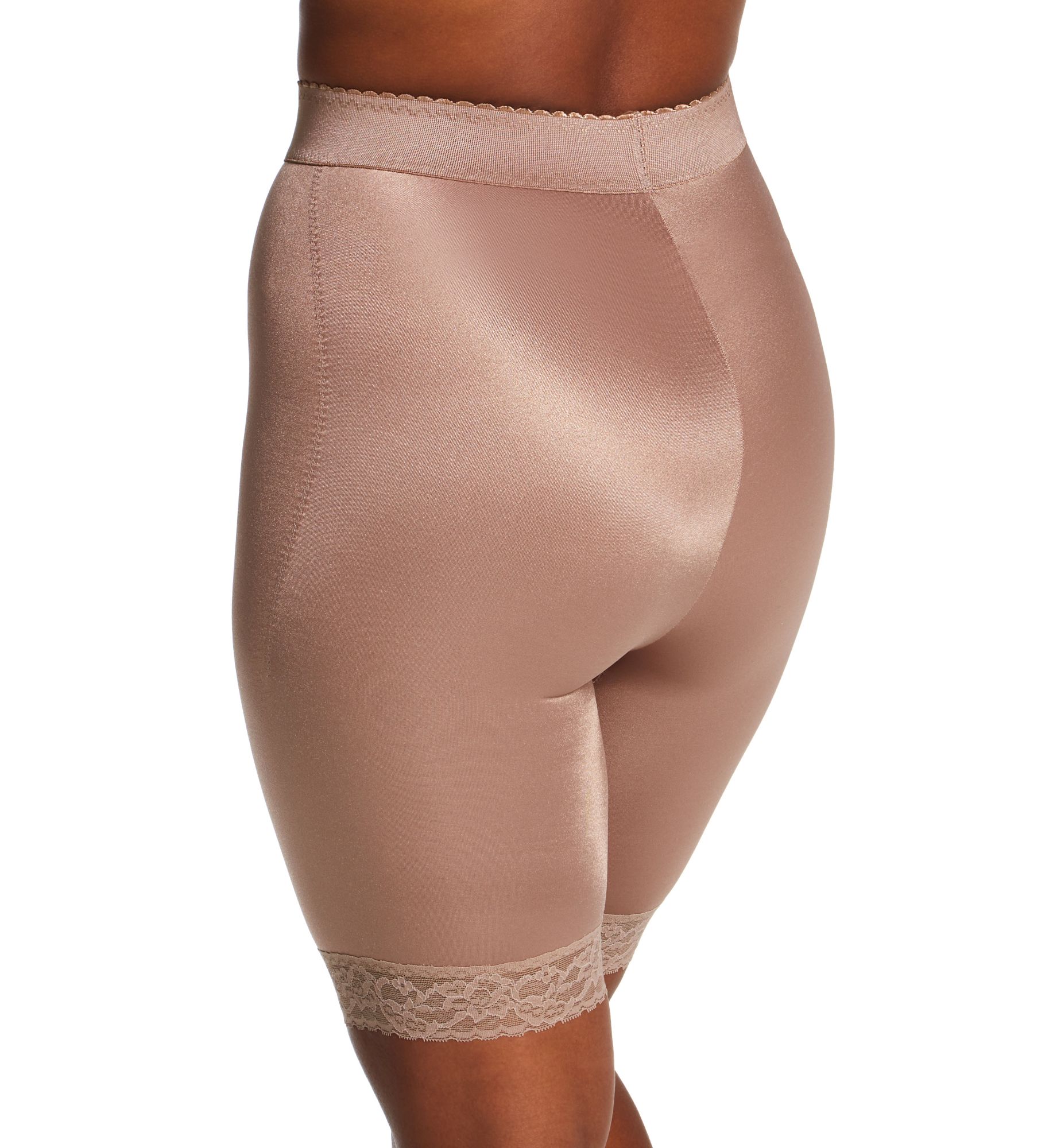 Rago Plus Light Shaping High Waist Long Leg Bike Short Mocha 8X  - Image 2