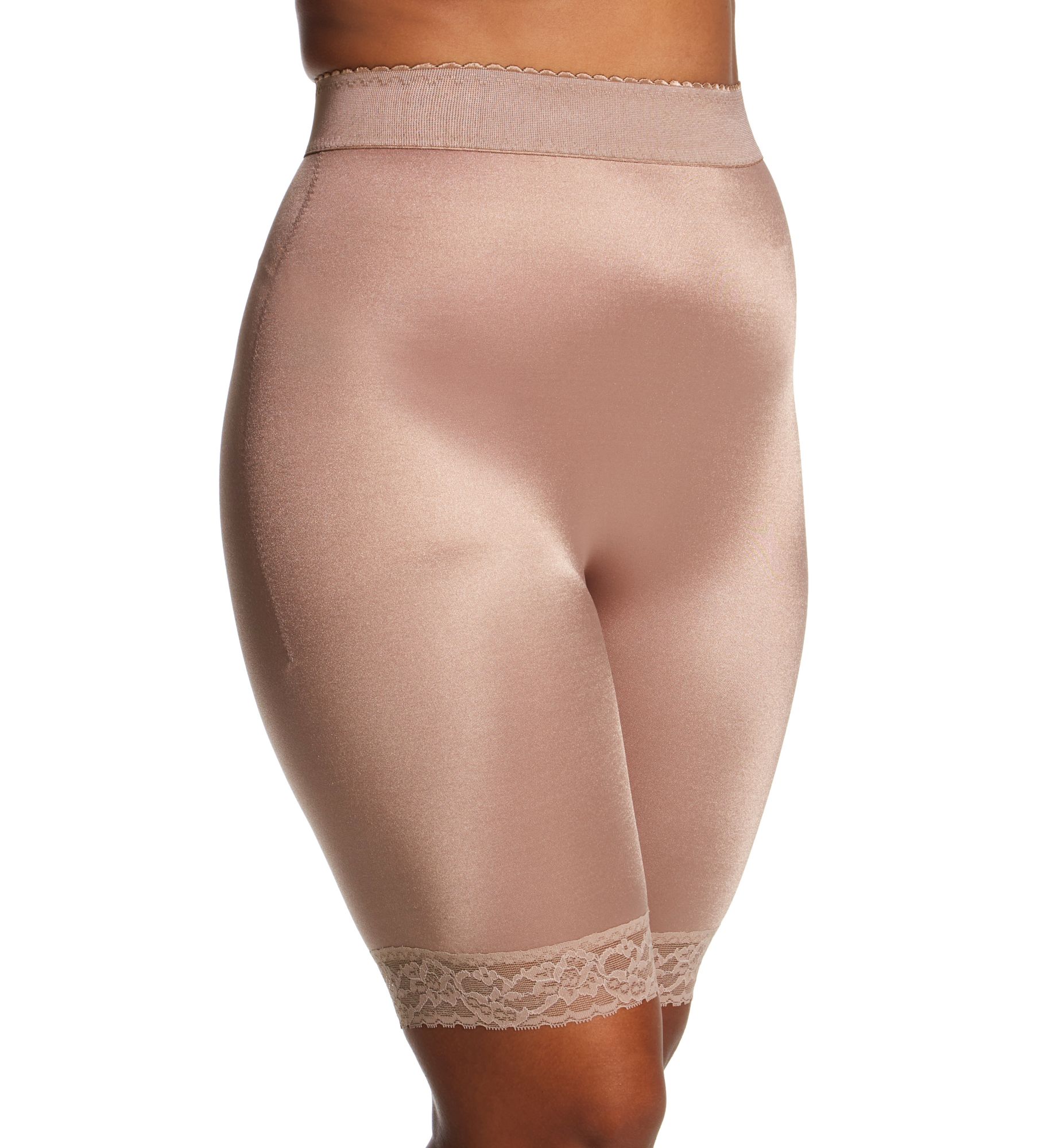 Rago Women's Light Shaping High Waist Long Leg Bike Short 9X-14 in Mocha | Size: 14X | HerRoom.com