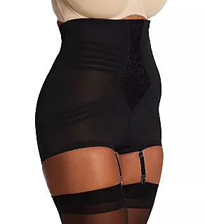 Plus Shapette No Roll High Waist Brief with Zipper Black 3X