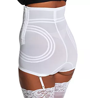 Plus Shapette No Roll High Waist Brief with Zipper White 3X