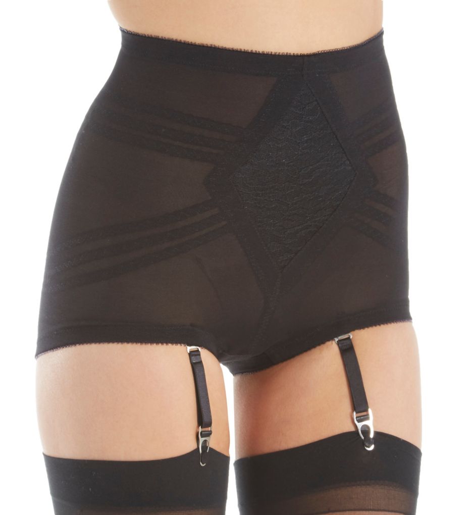 Rago : Rago 619 Shapette Control Brief Panty with Contour Bands (Black XL)