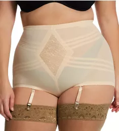 Plus Shapette Control Panty with Contour Bands Beige 3X