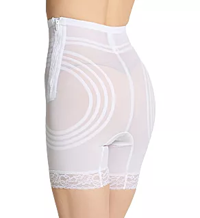 Shapette Zippered High Waist Long Leg Shaper White M
