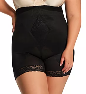 Plus Diet Minded NoRoll High Waist Long Leg Shaper Black 3X