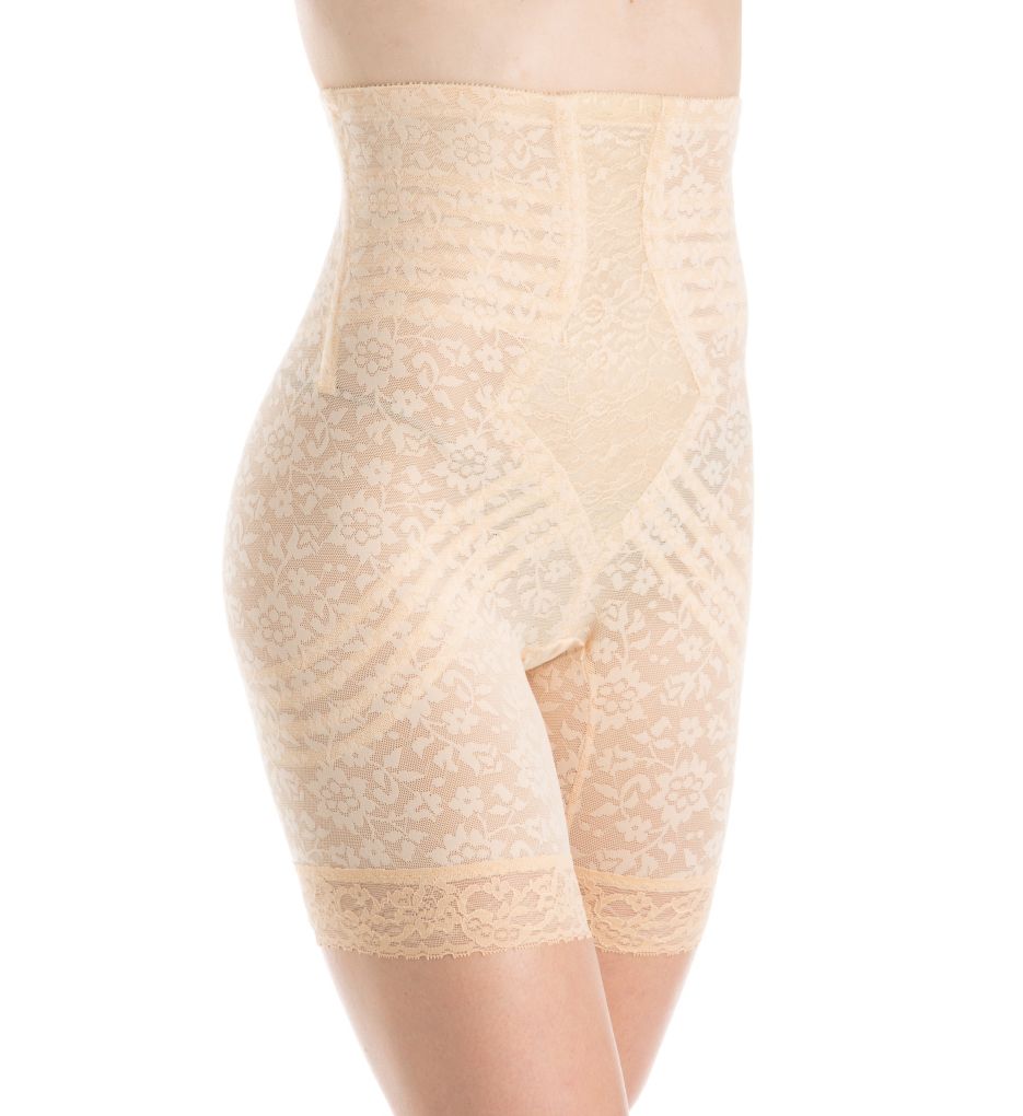 Women's Rago 6107 Lacette No Roll High Waist Brief (Beige 8X) 