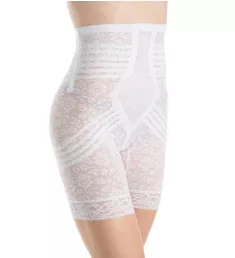 Lacette Extra Firm No Roll High Waist Leg Shaper White M