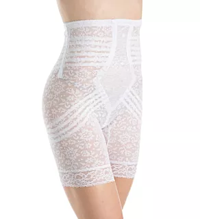 Lacette Extra Firm No Roll High Waist Leg Shaper White M