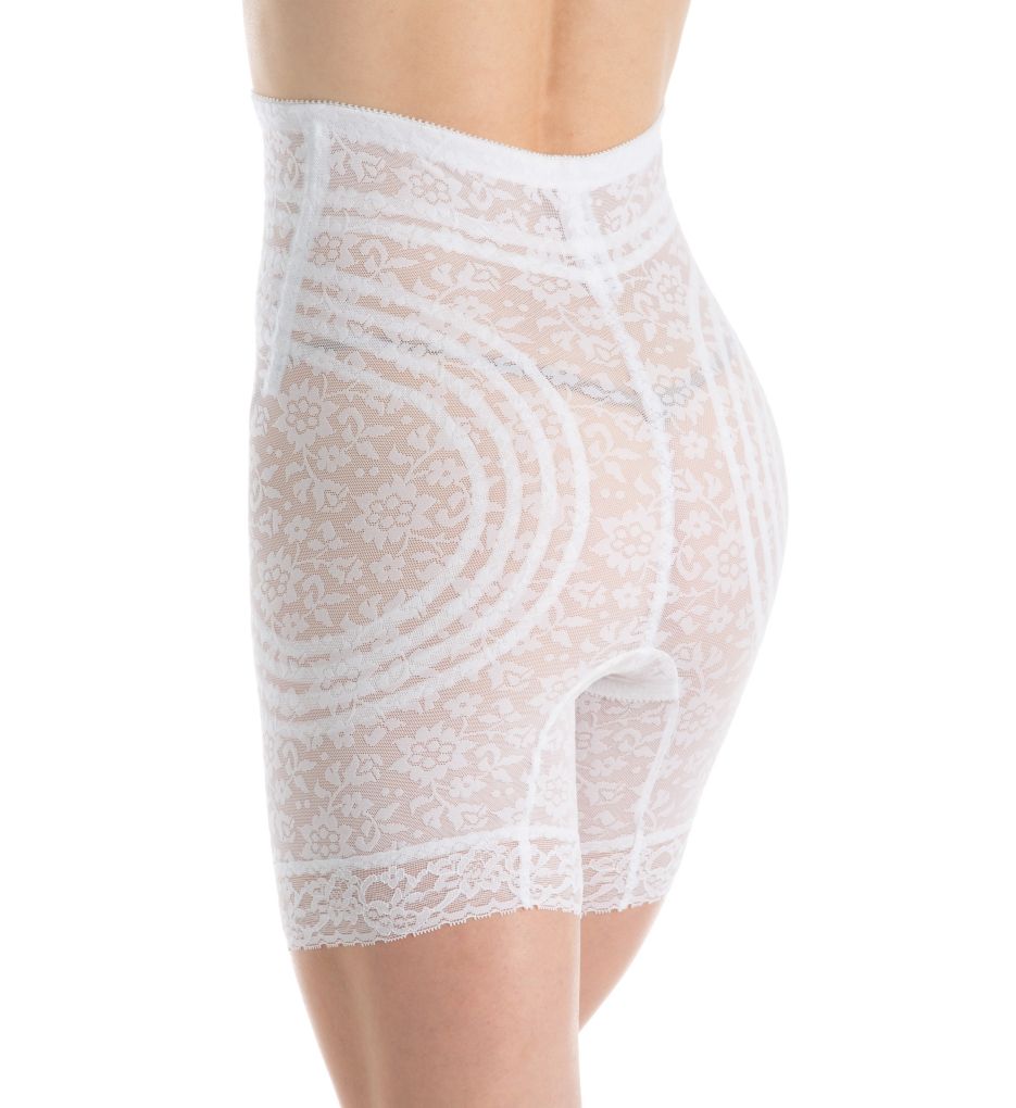 Women's Rago 6207X Plus Size Extra Firm No Roll High Waist Leg Shaper  (White 7X) 