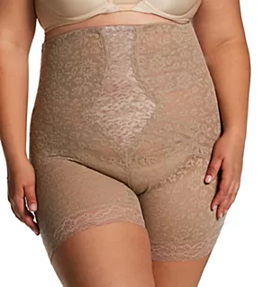 Plus Size Extra Firm No Roll High Waist Leg Shaper Mocha 5X