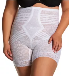 Plus Size Extra Firm No Roll High Waist Leg Shaper White 3X