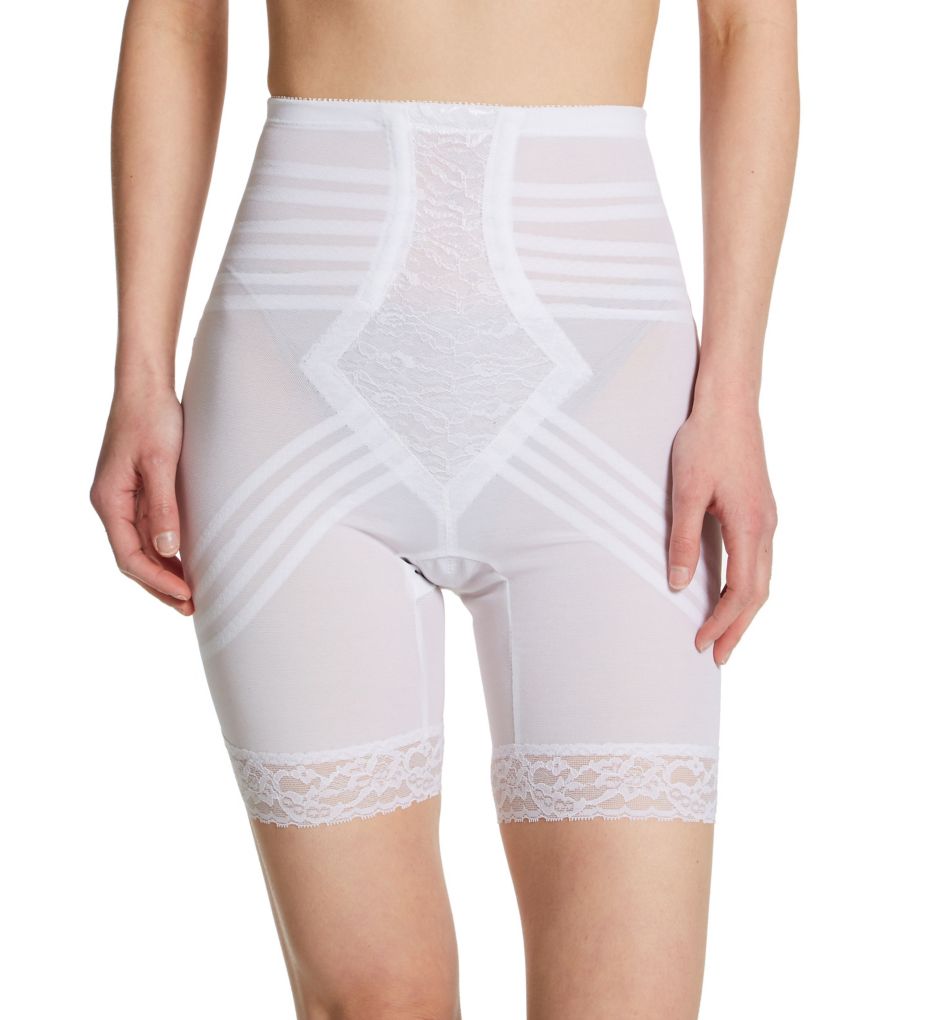 Rago : Rago 6209 No Roll High Waist Thigh Slimmer (White XL)