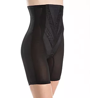 Extra Firm High Waist Long Leg Shaper with Zipper Black M