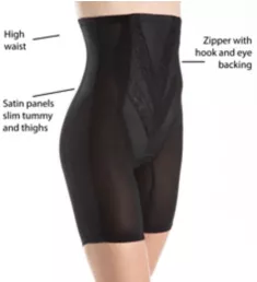 Extra Firm High Waist Long Leg Shaper with Zipper